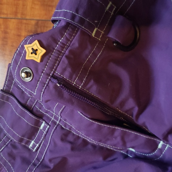 LL Bean Girls size 5-6 waterproof purple snow pants - Picture 3 of 6